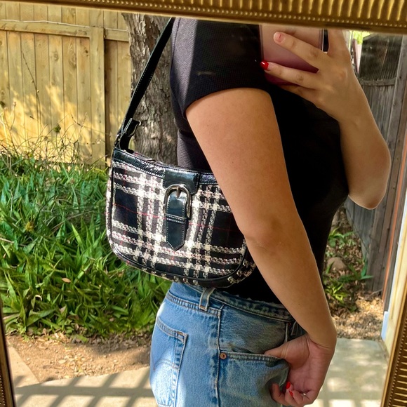 Talbots plaid buckle mini purse - Picture 2 of 3